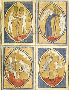 Fol.93r Aadamin ja Eevan tarina, Image du Monde tekijältä French School
