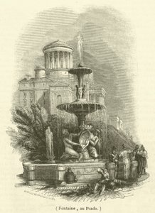 Fontaine, au Prado (kaiverrus) tekijältä French School