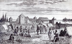 Fort Youkon, Hudson Bay Companyn kauppa-asema, 1800-luku tekijältä French School