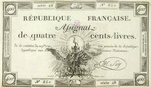 Neljänsadan livrin seteli, 21. syyskuuta 1792 tekijältä French School