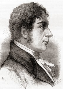 Francesco Zambeccari, teoksesta "Les Merveilles de la Science", julkaistu noin vuonna 1870 (litografia). tekijältä French School