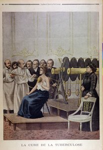 Francisque Crotte hoitaa tuberkuloosipotilasta sähköllä, Le Petit Journal, 1901 tekijältä French School