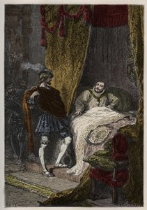 Francois 1er (1494-1547) yllättää Henry VIII:n (1491-1547) aamulla Camp du Drap d