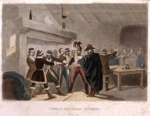Vapaamuurarius: veljien viikattovala Potokissa vuonna 1821. Kaiverrus F.-T.:n maalauksellisesta Histoire de la Franc Maconnerie et des Societes Secretes antique et modernesta B. Clavel. Pagnere, toimittaja. 1843. tekijältä French School