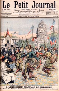 Ranskan siirtomaanäyttely Marseillessa - kuvitus Le Petite Journalille, 24. kesäkuuta 1906 (kaiverrus) tekijältä French School