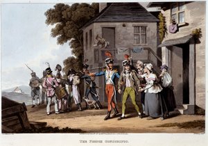 Ranskan varusmiehet, n. 1814 (väri litho) tekijältä French School