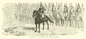 Vartijan ranskalaiset curassiers (kaiverrus) tekijältä French School