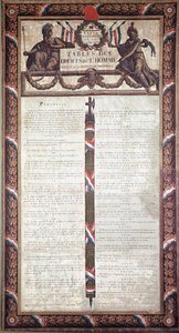 Ranskan vallankumous: Ihmis- ja kansalaisoikeuksien julistus (litografia. 1700-luku) tekijältä French School