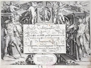 Ranskalainen kalligrafia: Teknologia, Guillaume the Gangneurin esikuva noin 1599. Pariisin kaupungin historiallinen kirjasto. tekijältä French School