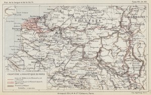 Pohjoinen kielellinen raja (väri litho) tekijältä French School