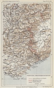 Kaakkoiskielinen raja (väri litho) tekijältä French School