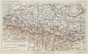 Eteläinen kielellinen raja (väri litho) tekijältä French School