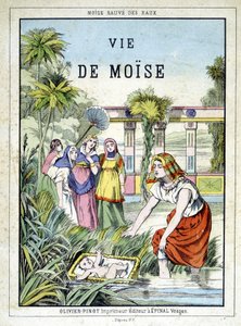 Kirjan "" Mooseksen elämä" - etuosa, toim. Olivier Pinot, Epinal, 1800-luvun loppu tekijältä French School