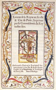 Etukappale kirjalle Marguerite de Navarren (1492-1549) saapumisesta Pariisiin vuonna 1531 tekijältä French School
