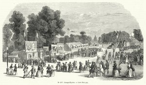 Huvipuisto Carre Marignylla, Champs Elysees, Pariisi (kaiverrus) tekijältä French School