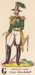 G: Venäjän kenraali, prinssi Menschikoff (1787-1869) tekijältä French School