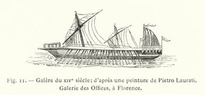 1300-luvun keittiö; Pietro Lauratin maalauksen jälkeen, Uffizi Gallery, Firenze (kaiverrus) tekijältä French School