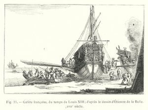 Ranskalainen keittiö, Ludvig XIII:n ajoilta; Etienne de la Bellen piirustuksen jälkeen, 1600-luku (kaiverrus) tekijältä French School