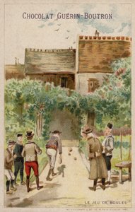 petankkipeli (chromolitho) tekijältä French School