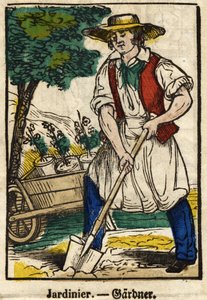 Puutarhuri; Kauppasarja, kuva 1800-luvun Epinalista. tekijältä French School