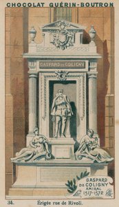 Gaspard de Coligny, amiraali, 1517-1572, pystytetty rue de Rivoli tekijältä French School