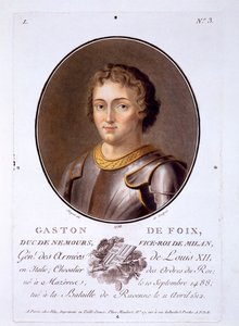 Gaston de Foix, Duc de Nemours, teoksesta Muotokuvat suurista miehistä, maineikkaista naisista ja ikimuistoisista Ranskan kohteista, julkaistu 1787-92 tekijältä French School