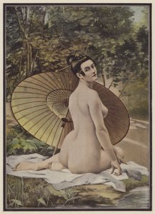 Geisha kylvyssä (väri litho) tekijältä French School
