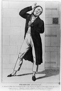 Kenraali Charles Pichegru (1761-1804) kuristaa itsensä temppelissä tekijältä French School