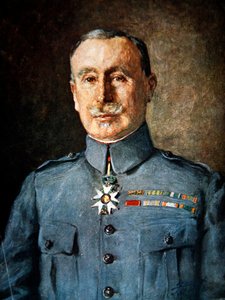 Kenraali Robert Nivelle (väri litho) tekijältä French School