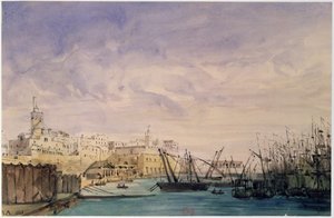Yleisnäkymä Algerista, 1845 (wc paperilla) tekijältä French School