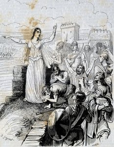 Genneviève rauhoittaa pariisilaisia ​​- L.-P.:n "Histoire de France" -kirjassa. Anquetil tekijältä French School