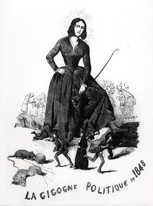 George Sand, poliittinen haikara, "Le Monde Illustre" tekijältä French School