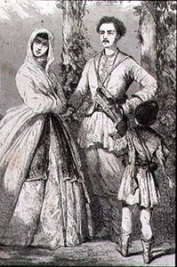 Georgian puvut 1860-luvulla (kaiverrus) tekijältä French School