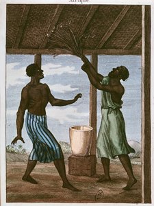 Gold Coastin musta neuvomassa kohtaloaan, 1812 (värikaiverrus)
