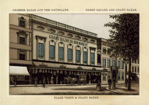 Grand Market Bazaar, Green Square, Antwerpen (chromolitho) tekijältä French School