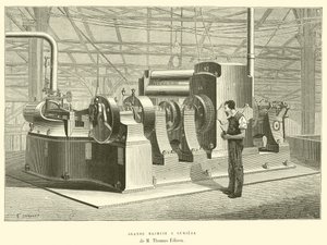 Grande Machine ja Lumiere de M Thomas Edison (kaiverrus) tekijältä French School