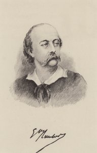 Gustave Flaubert, ranskalainen kirjailija (kaiverrus) tekijältä French School