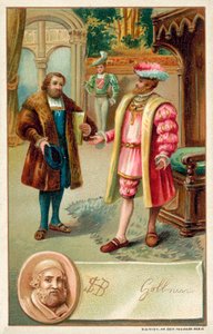 Hans Holbein kuningas Henrik VIII:n kanssa (chromolitho) tekijältä French School