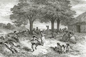 Cocan sato, Peru, kuva Le Tour du Monde -lehdestä, 1877 tekijältä French School