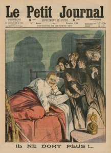 Hän ei nuku enää !, etukannen kuvitus Le Petit Journalista, liitekuva, 25. lokakuuta 1914