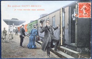 Lomapostikortti Saint-Brieucista, n. 1910 (kuvan jälkeen) tekijältä French School