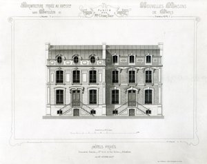 Yksityishotellit, 10 & 12 Rue Balzac, Paris, Architecture Privee au C19th, tekijältä French School