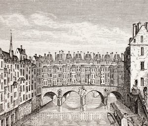 Talot Saint-Michel-sillalla, Pariisi, 1875 tekijältä French School