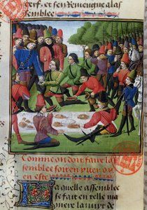 Metsästyslounas, Gaston Phebus de Foixin (1331-91) metsästyskirjasta tekijältä French School