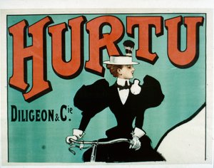 Hurtu Bicycle -juliste, vain yläpuoli, n.1899
