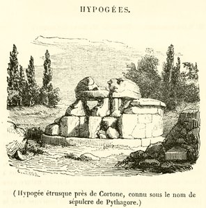 Hypogee etrusque pres de Cortone, connu sous le nom de sepulcre de Pythagore (kaiverrus) tekijältä French School