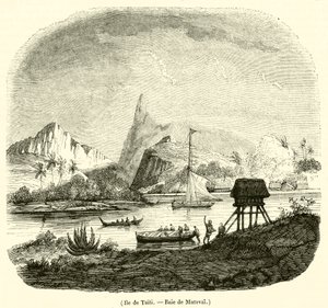 Ile de Taiti, Baie de Matavai (kaiverrus) tekijältä French School