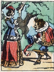 Kuvitus "Riquet a la houppe" -kirjaan, ranskalaisen kirjailijan Charles Perrault