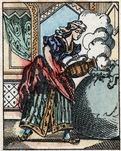 Il·lustració per als Contes de les mil i una nits. Ali-Baba (Ali Baba). Gravat en xilografia de Imaging Pellerin - Epinal, sd. Finals del segle XIX.finès tekijältä French School