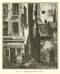 Saint-Martialin umpikuja, 1850 tekijältä French School